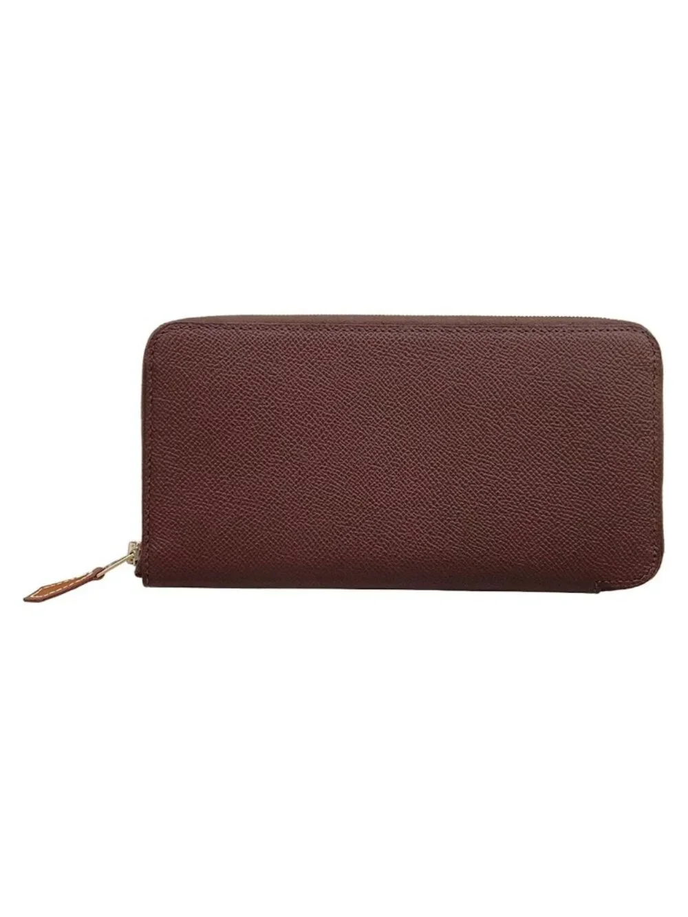 Hermes Wallet Azap Long Silk Dark Brown Zip Around
